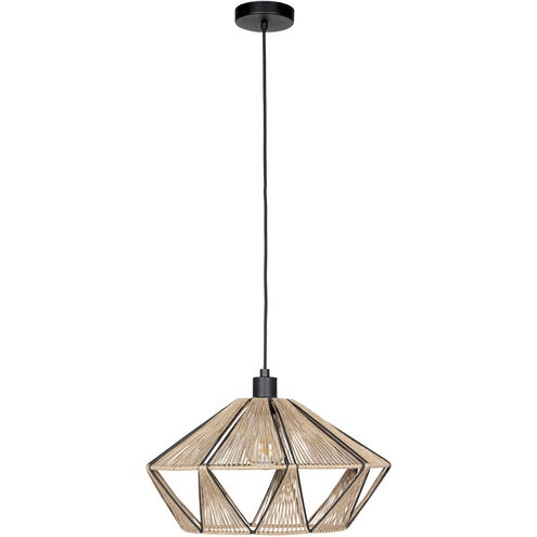 Adwickle 1 Light 17.52 inch Black Convertible Pendant Ceiling Light