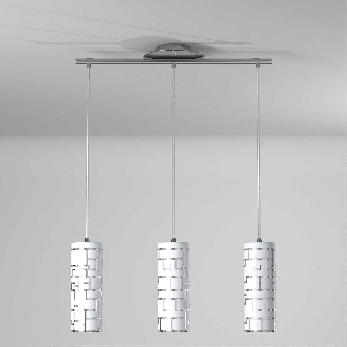 Bayman 3 Light 28.15 inch Chrome Island Trestle Light Ceiling Light