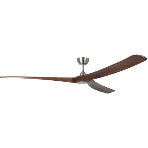 Williwaw 84 inch Brushed Nickel with Acacia Blades Ceiling Fan