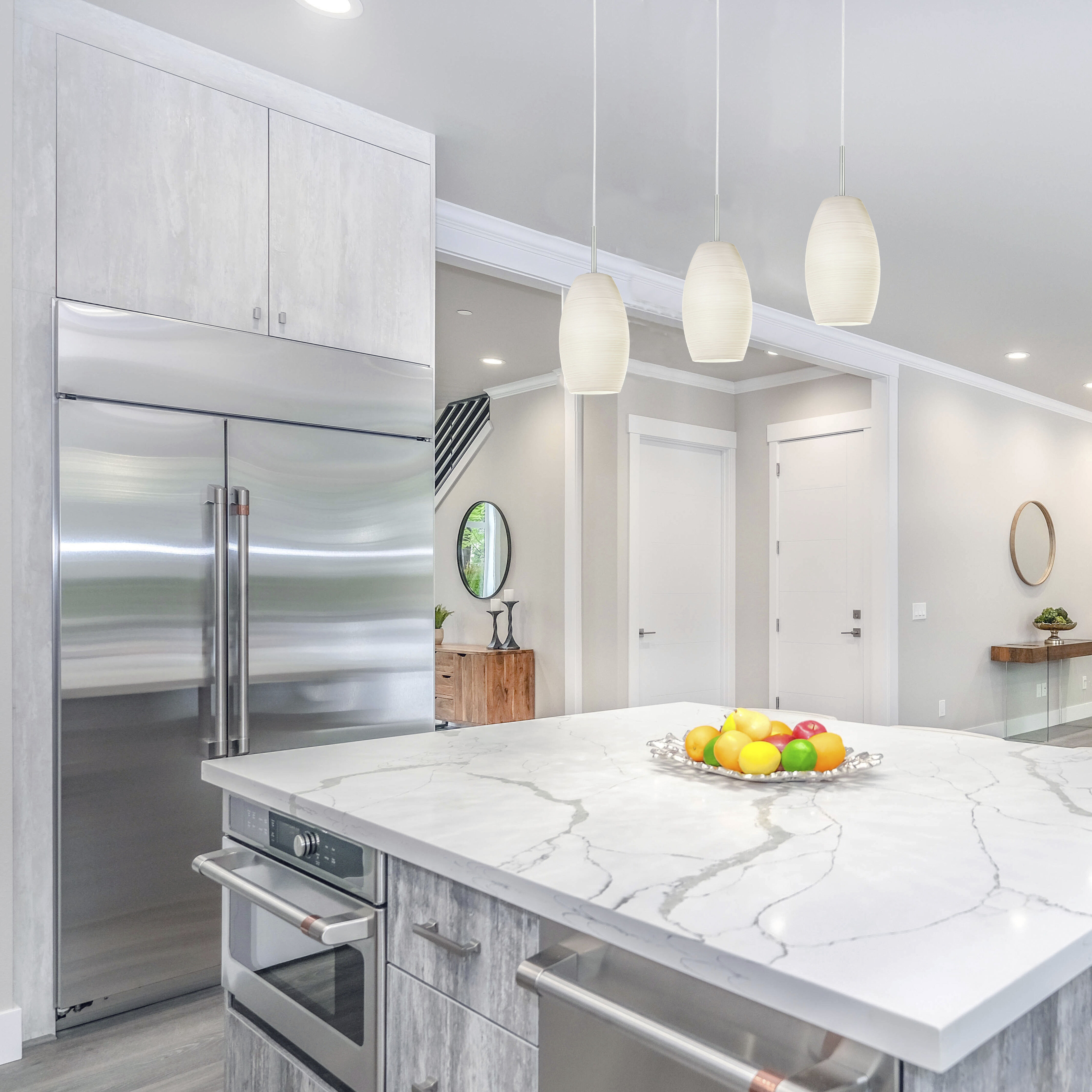 Batista 1 1 Light 4.75 inch Matte Nickel Mini Pendant Ceiling Light