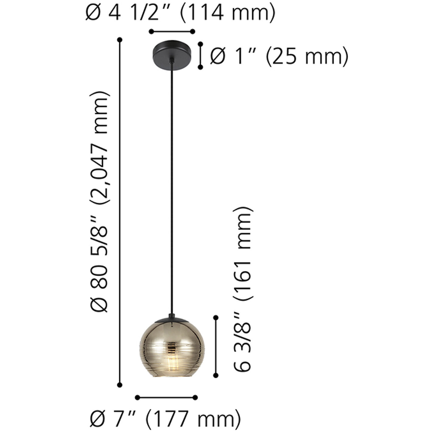 Lemorieta 1 Light 7 inch Black Mini Pendant Ceiling Light