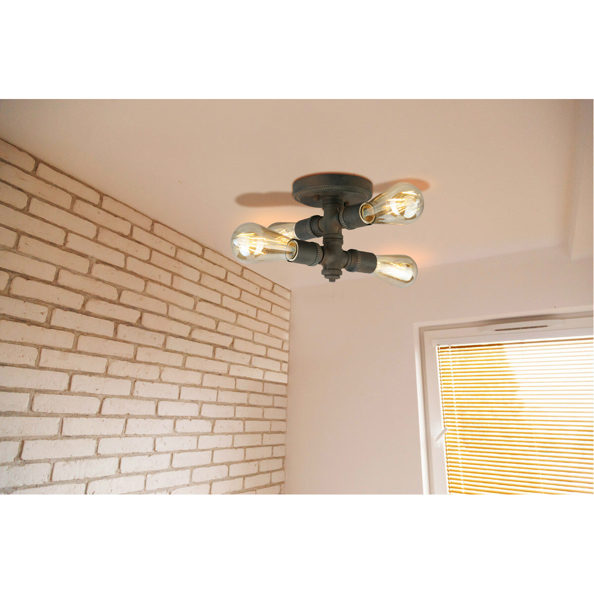 Wymer 4 Light 6.26 inch Zinc Flush Mount Ceiling Light