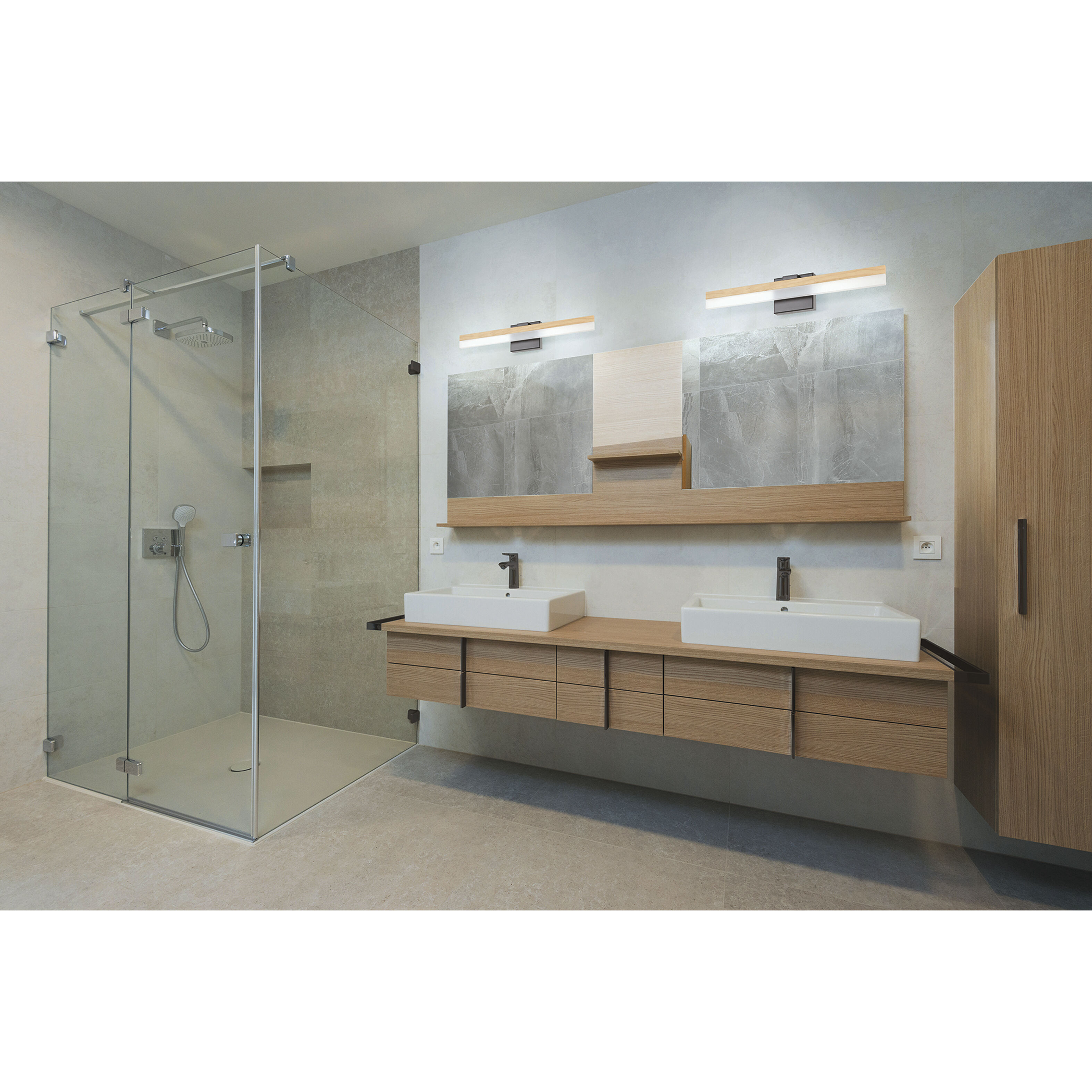 Palmital 1 Light 23 inch Natural Wood Bath Vanity Wall Light