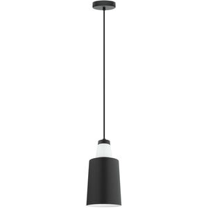 Tabanera 1 Light 6.25 inch Black and White Mini Pendant Ceiling Light