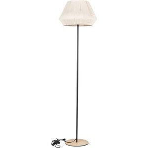 Lanier 62.8 inch 60.00 watt Black and Natural Floor Lamp Portable Light