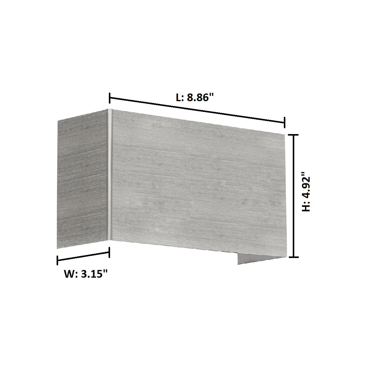 Nikita 1 Light 8.86 inch Matte Nickel ADA Wall Light