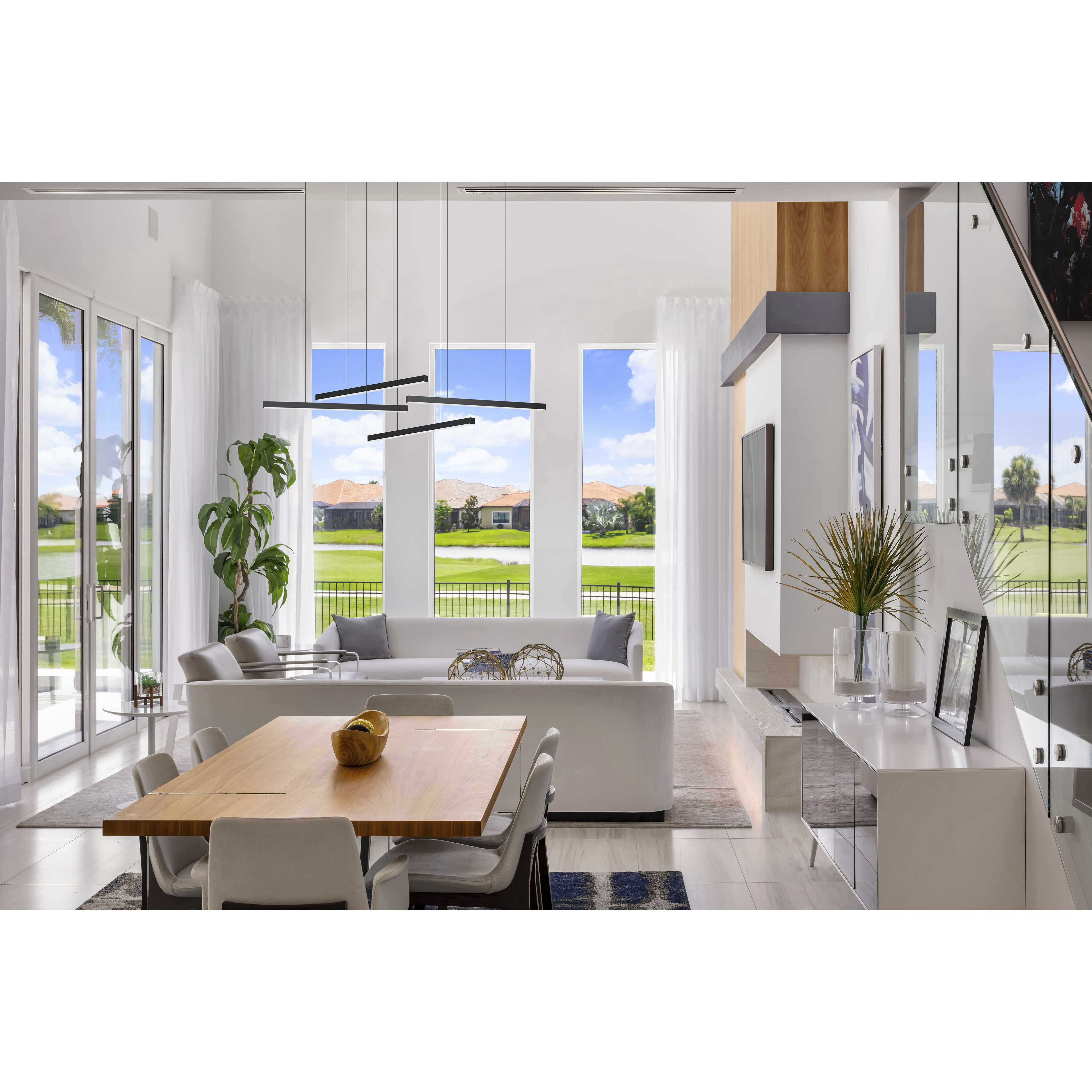 Lindoza 4 Light 10.25 inch Matte Black Pendant Ceiling Light