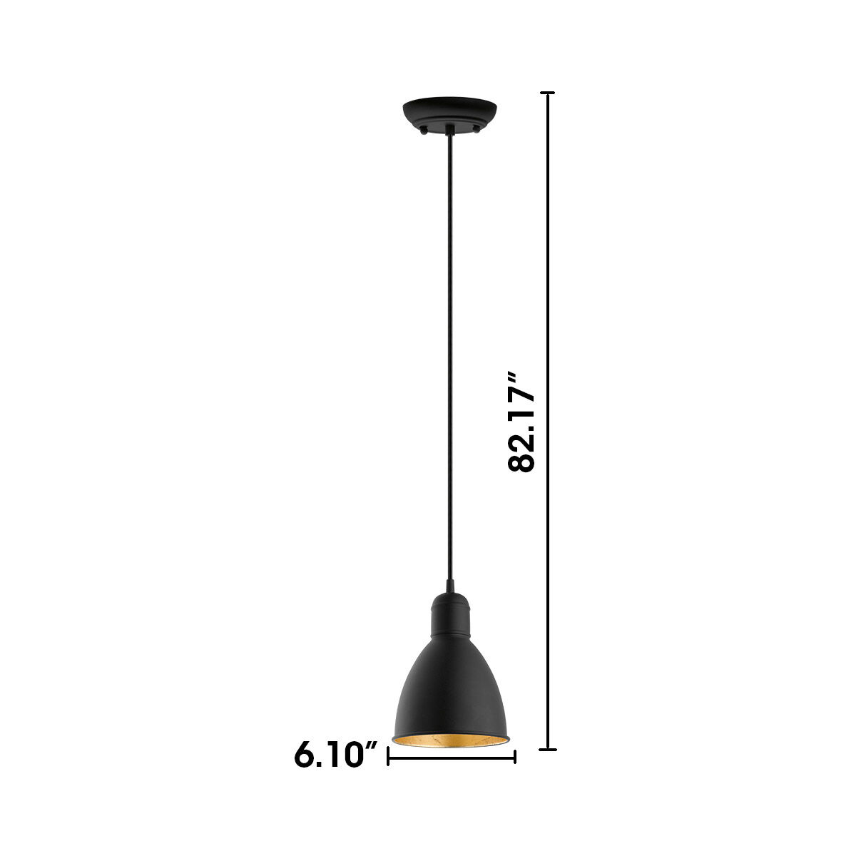 Priddy 2 1 Light 6.1 inch Black and Gold Mini Pendant Ceiling Light