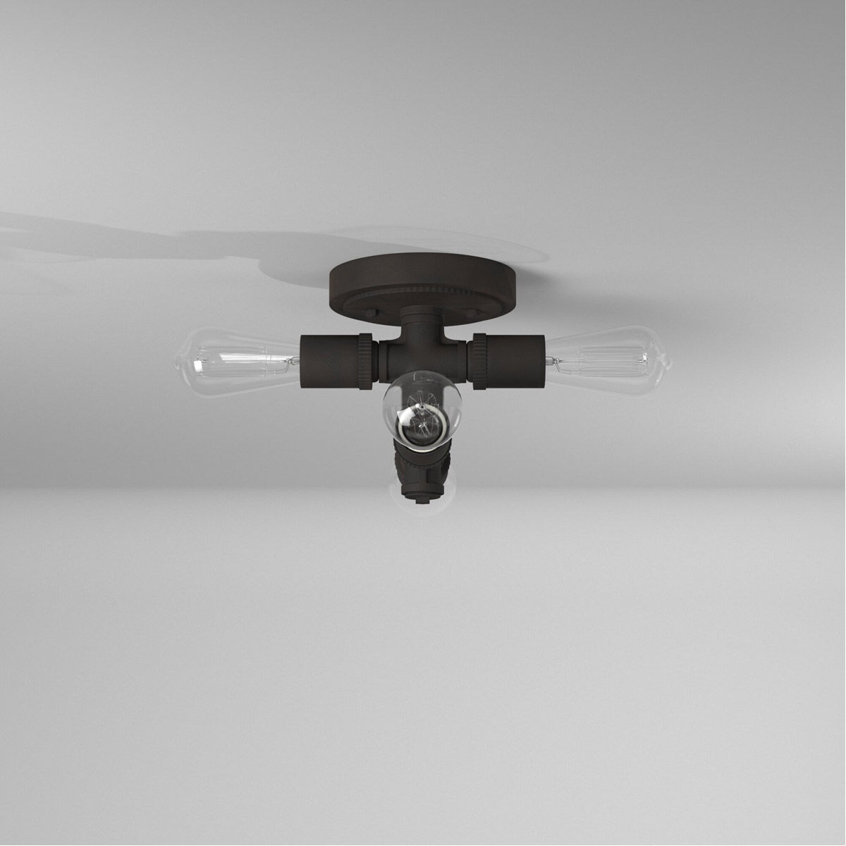 Wymer 4 Light 6.26 inch Matte Bronze Flush Mount Ceiling Light