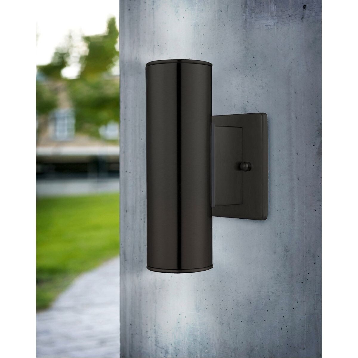 Eglo 200033A Riga 2 Light 8 inch Matte Black Outdoor Wall Light