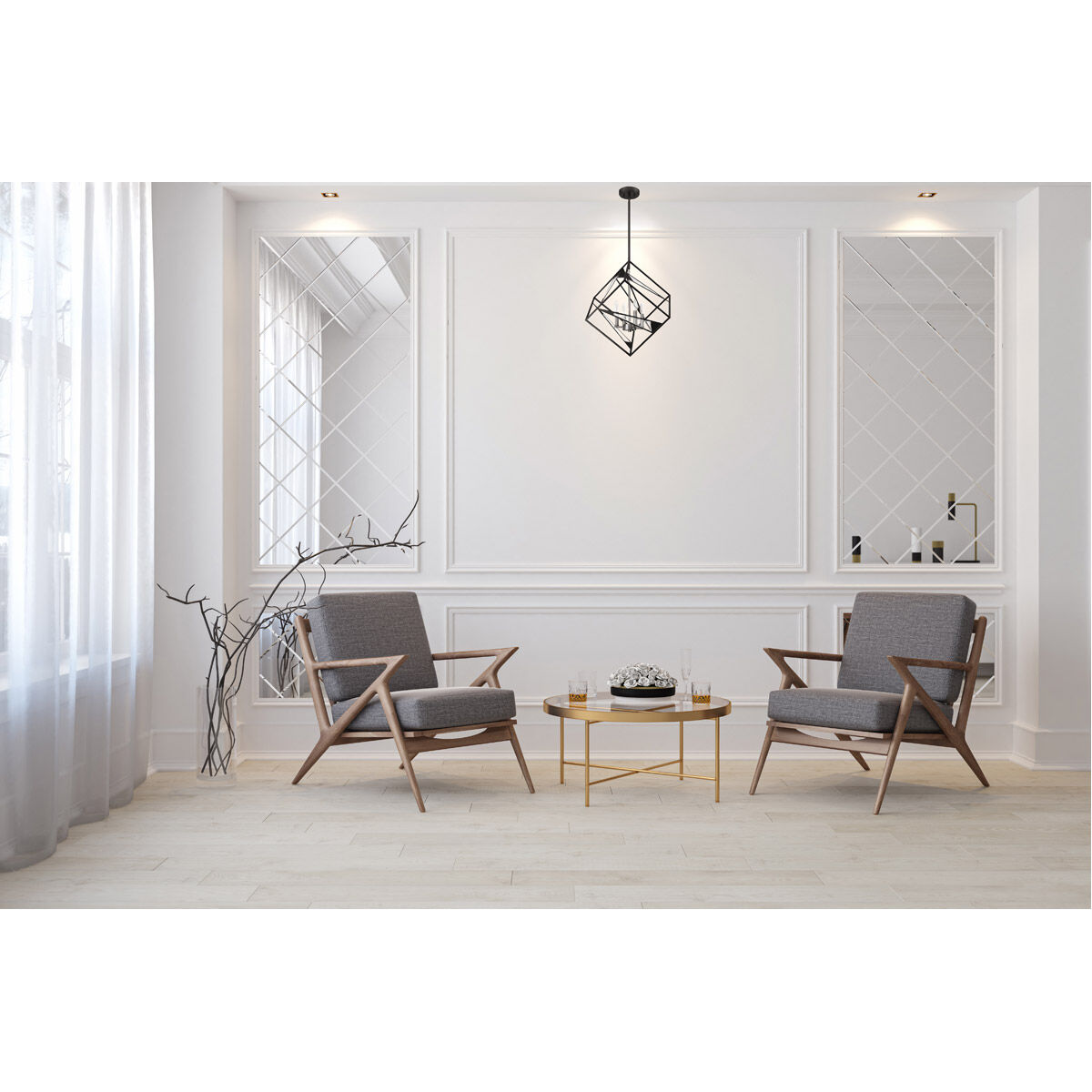 Corrietes 4 Light 23.15 inch Matte Black Pendant Ceiling Light