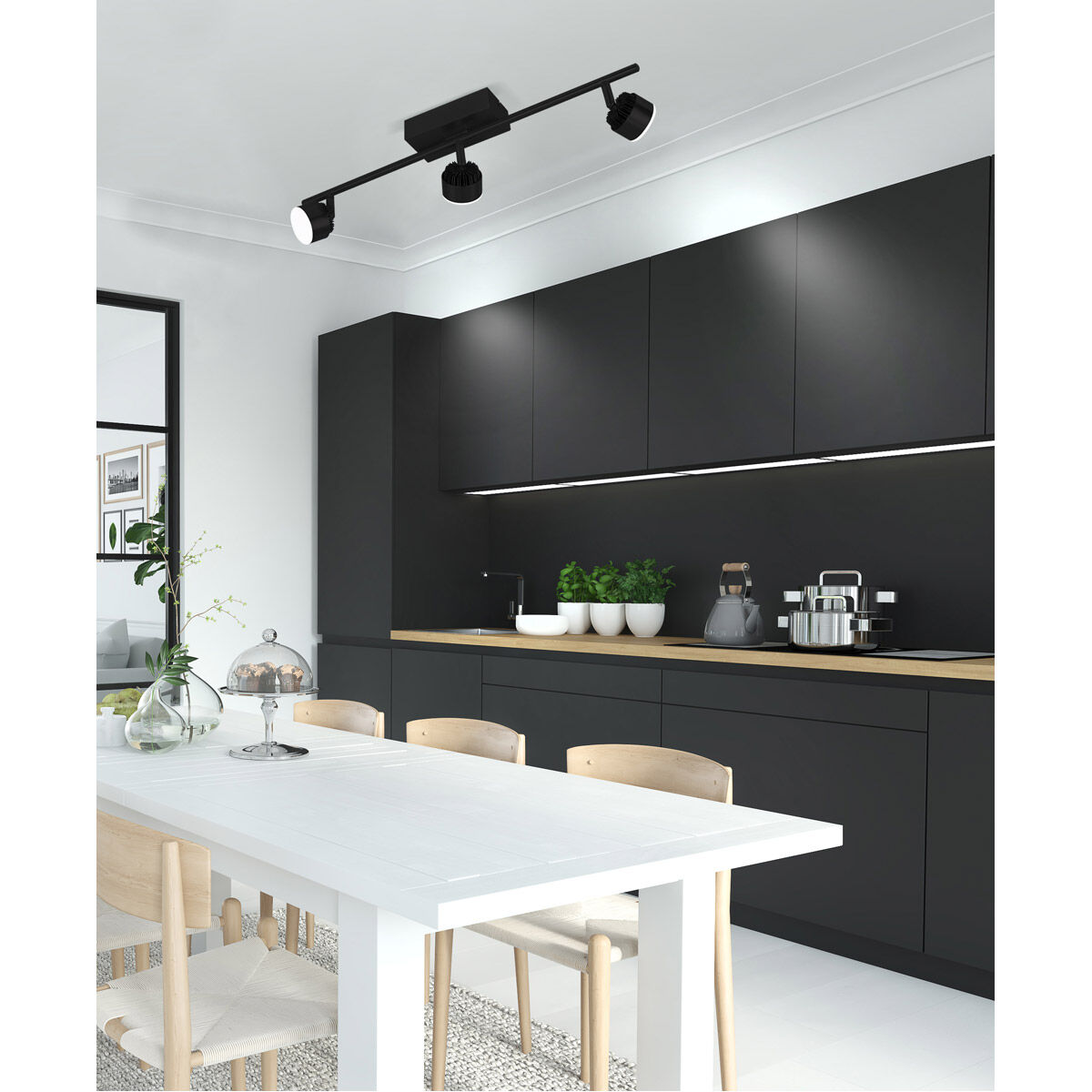 Armento 3 Light 120 Black Track Light Ceiling Light