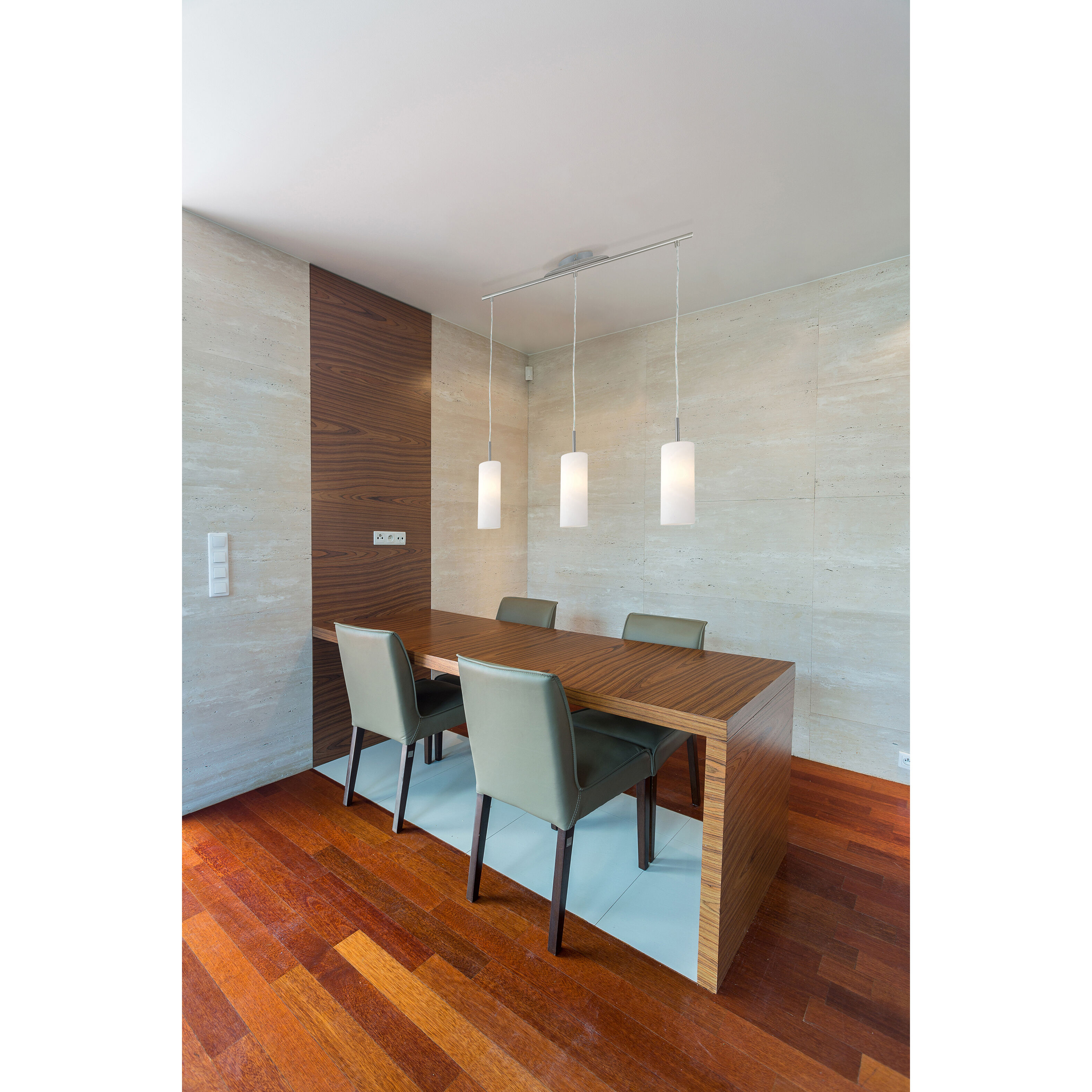 Troy 3 3 Light 28.35 inch Matte Nickel Linear Pendant Ceiling Light