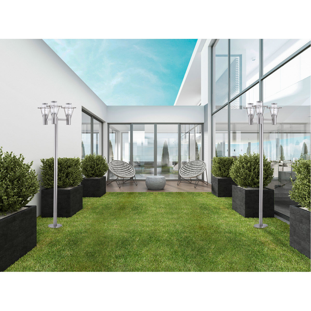 Belfast LED 86.75 inch Stainless Steel Outdoor Post Light