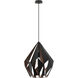Carlton 1 Light 15.12 inch Matte Black and Copper Pendant Ceiling Light