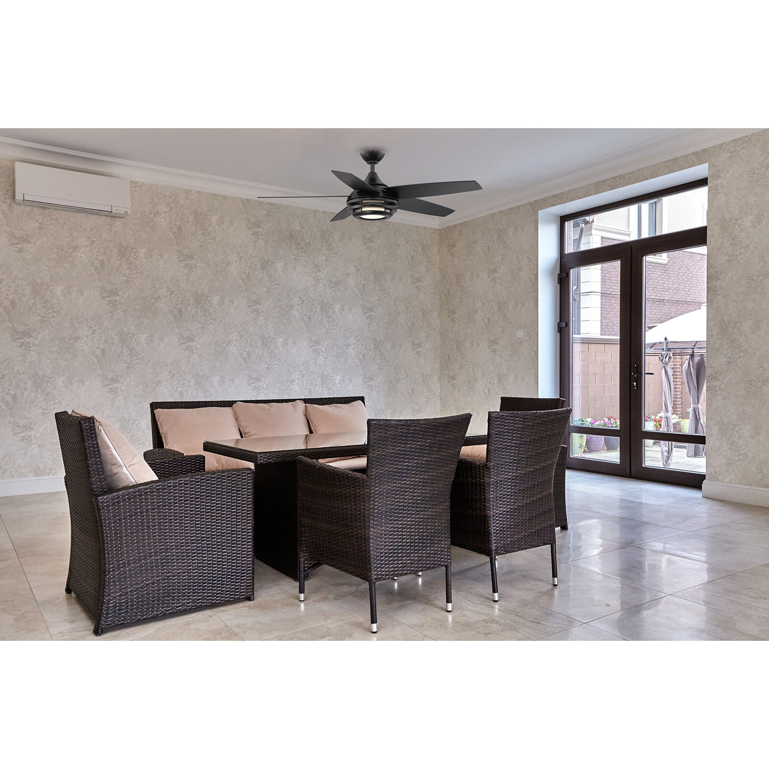 Petani 52 inch Matte Black Ceiling Fan