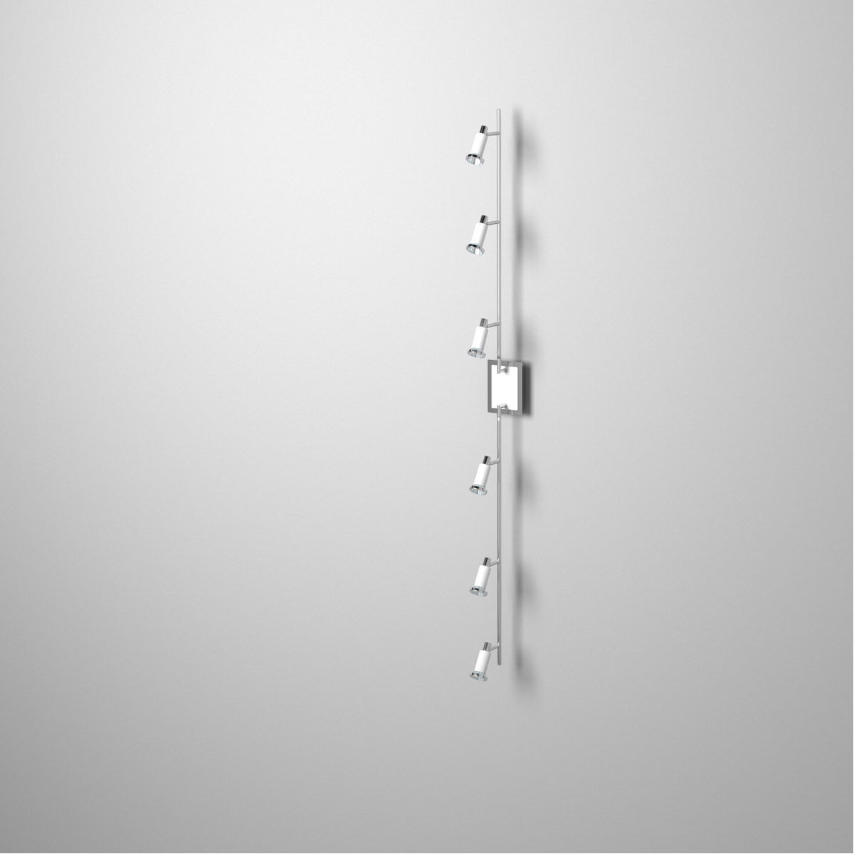 Eridan Chrome and Shiny White 50 watt 6 Light Spot Light