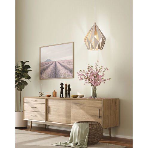 Carlton 1 Light 12.01 inch Pastel Apricot Pendant Ceiling Light