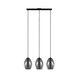 Estanys 3 Light 29.13 inch Matte Black Linear Pendant Ceiling Light