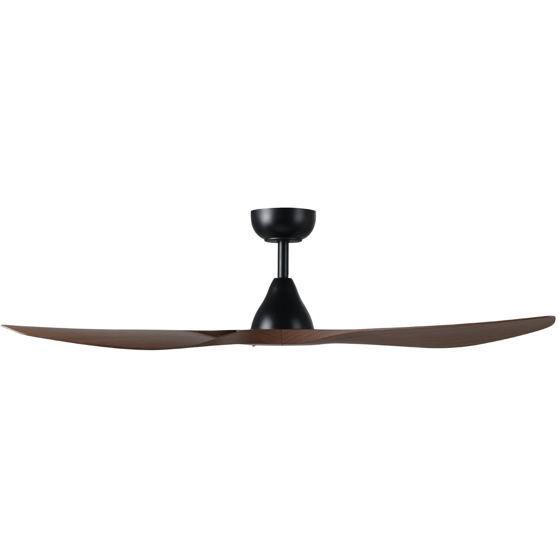 Surfline 52 inch Black with Walnut Blades Ceiling Fan