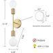 Avondale 2 Light 5 inch Brushed Gold Open Bulb Wall Sconce Wall Light