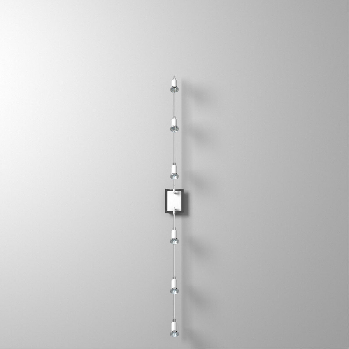 Eridan Chrome and Shiny White 50 watt 6 Light Spot Light