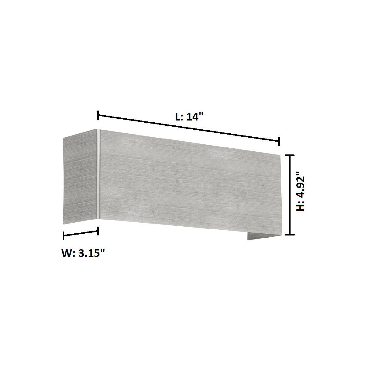 Nikita 1 Light 14 inch Matte Nickel ADA Wall Light