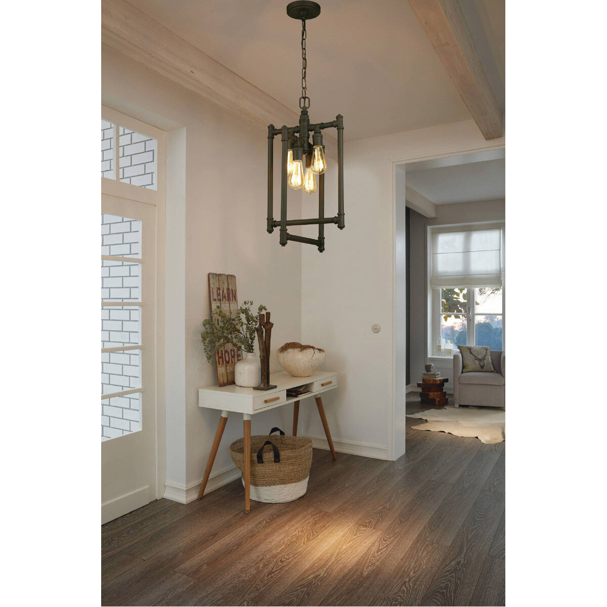 Wymer 4 Light 12.99 inch Matte Bronze Foyer Pendant Ceiling Light