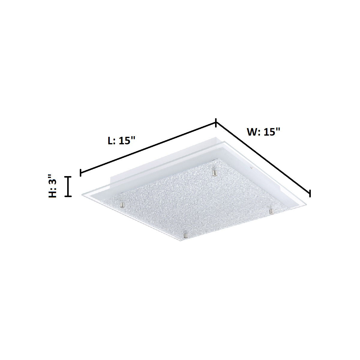 Priola LED 15 inch Matte Nickel Flush Mount Ceiling Light