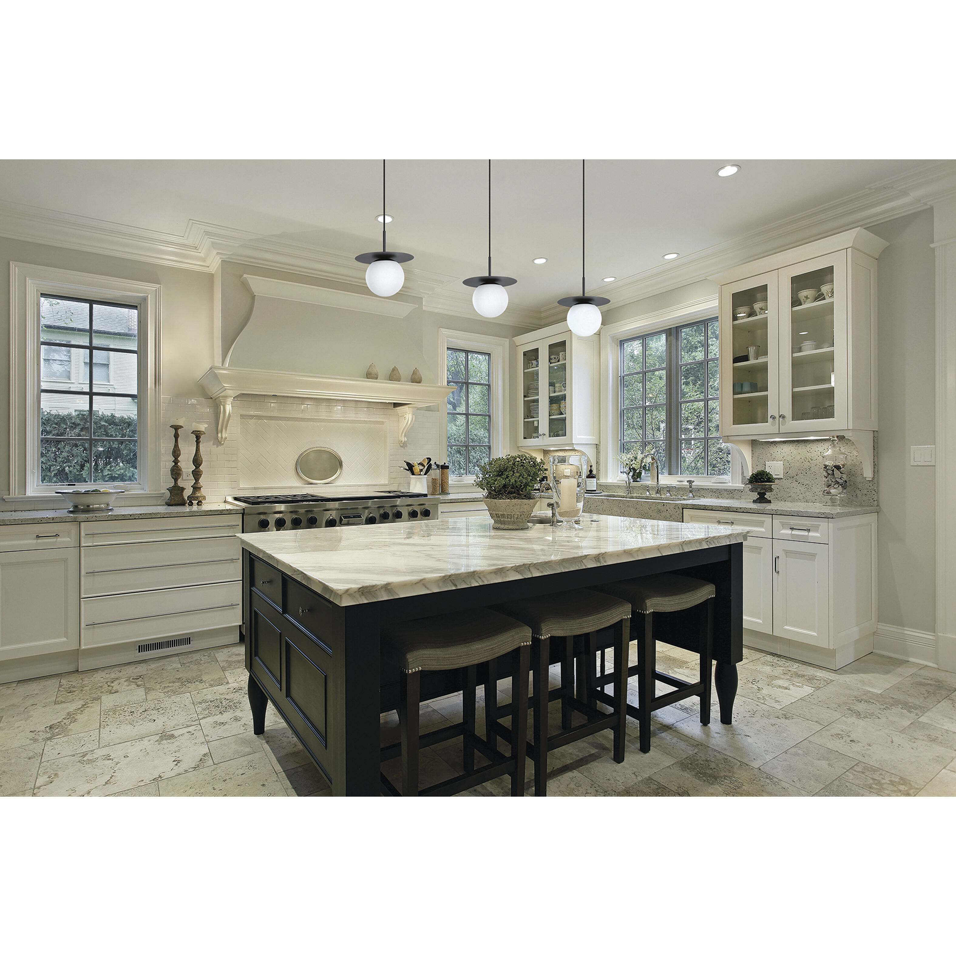 Arenales 1 Light 10.83 inch Structured Black Mini Pendant Ceiling Light