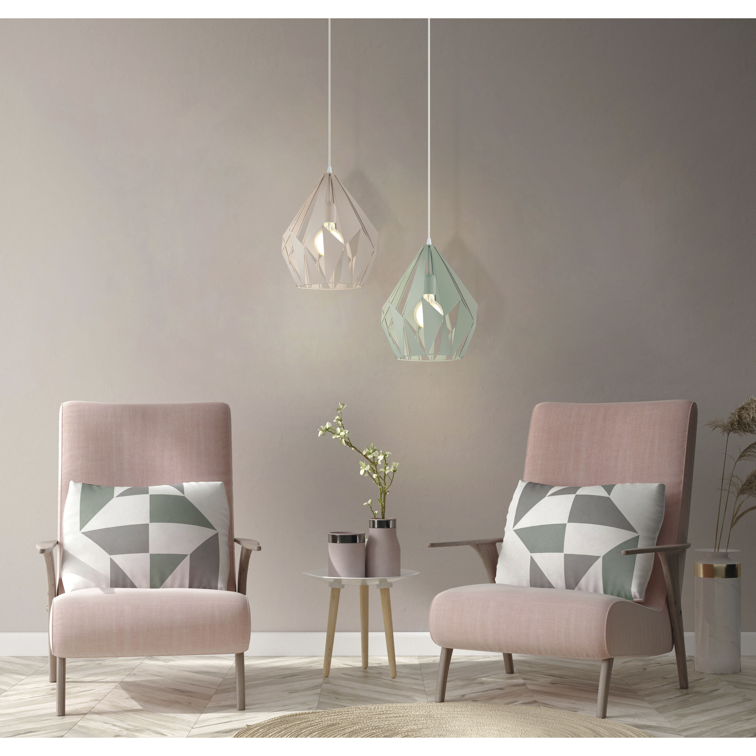 Carlton 1 Light 12.01 inch Pastel Light Green Pendant Ceiling Light