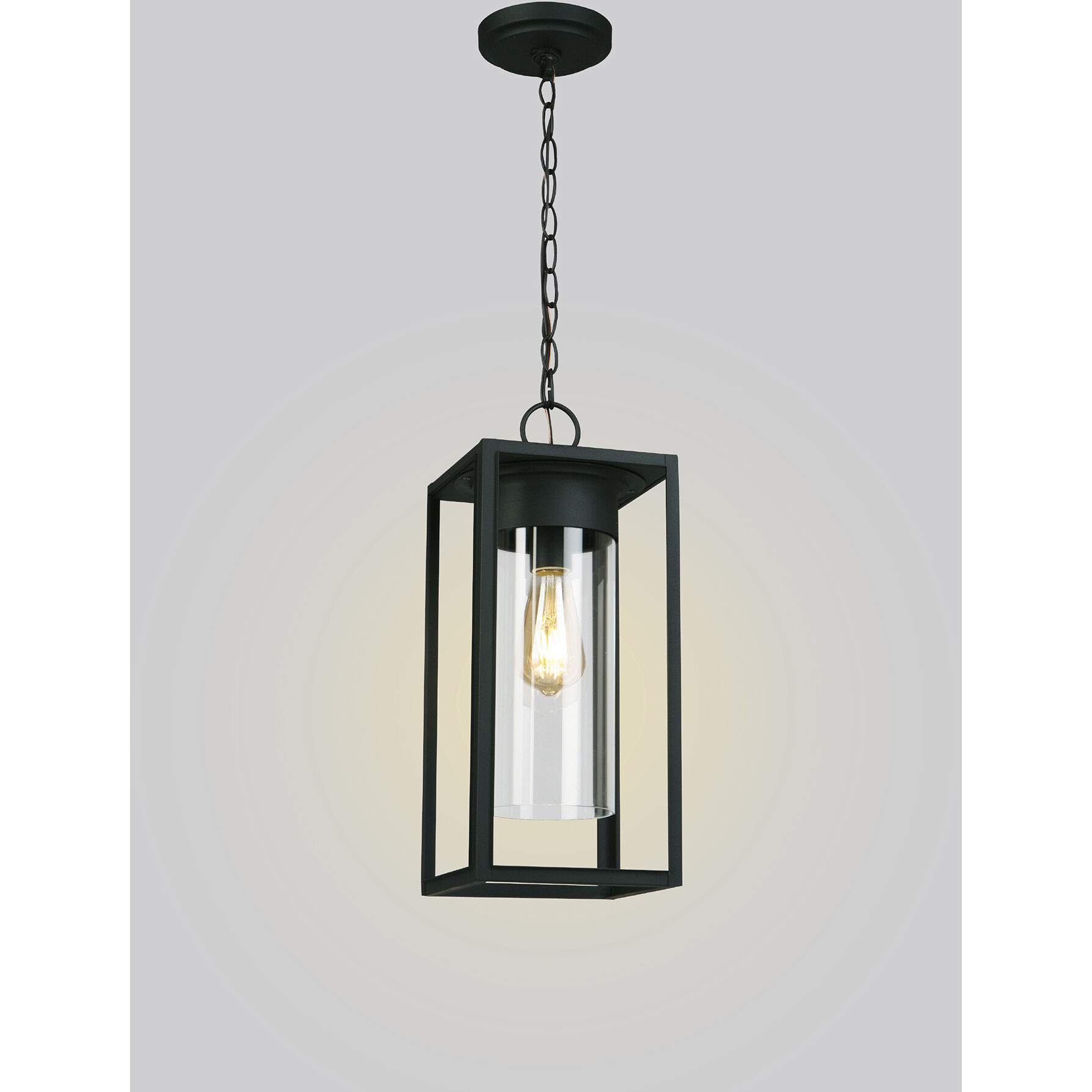 Walker Hill 1 Light 7.36 inch Matte Black Outdoor Pendant