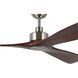 Westerly 84 inch Brushed Nickel with Acacia Blades Ceiling Fan