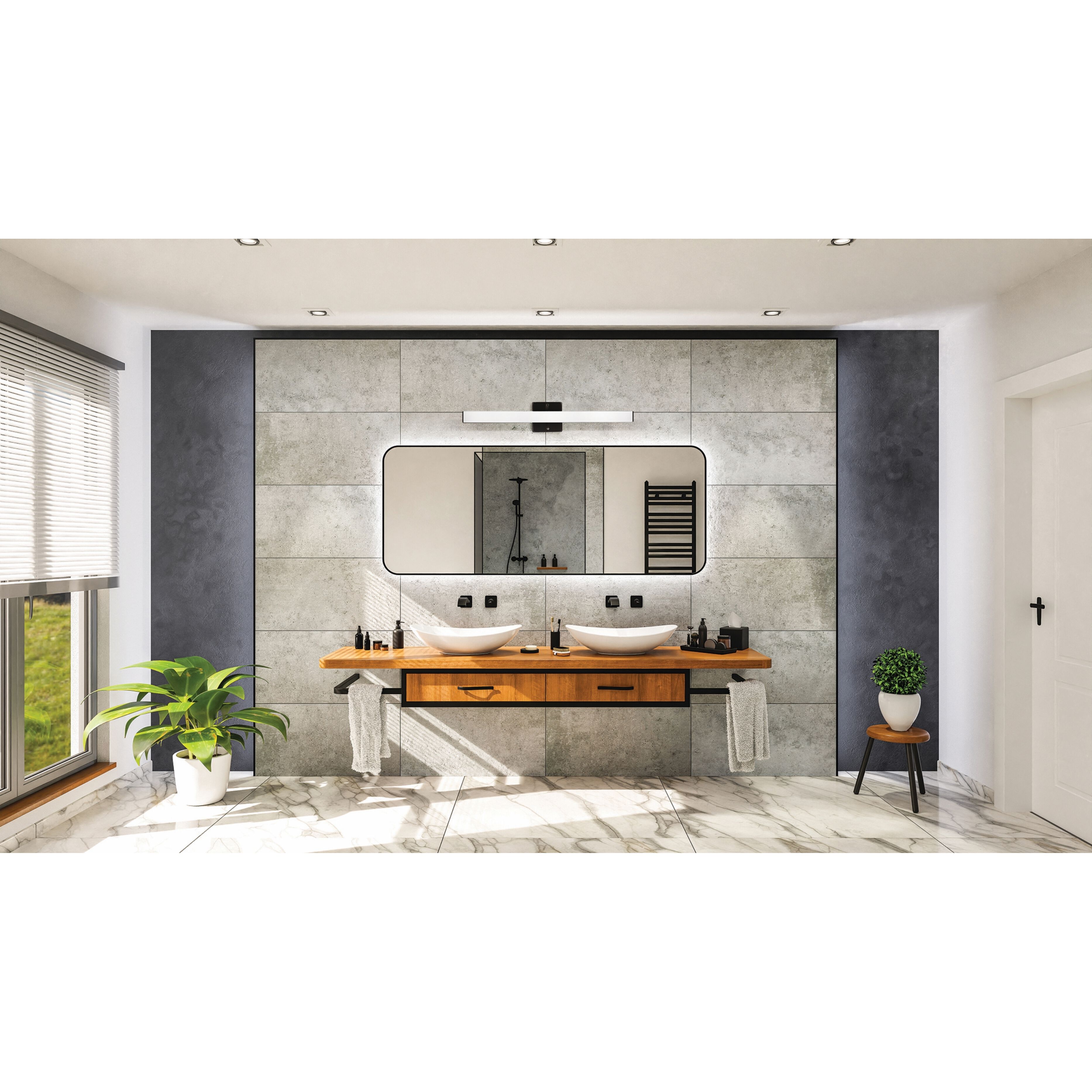 Torretta LED 1.58 inch Black Bath Vanity Wall Light