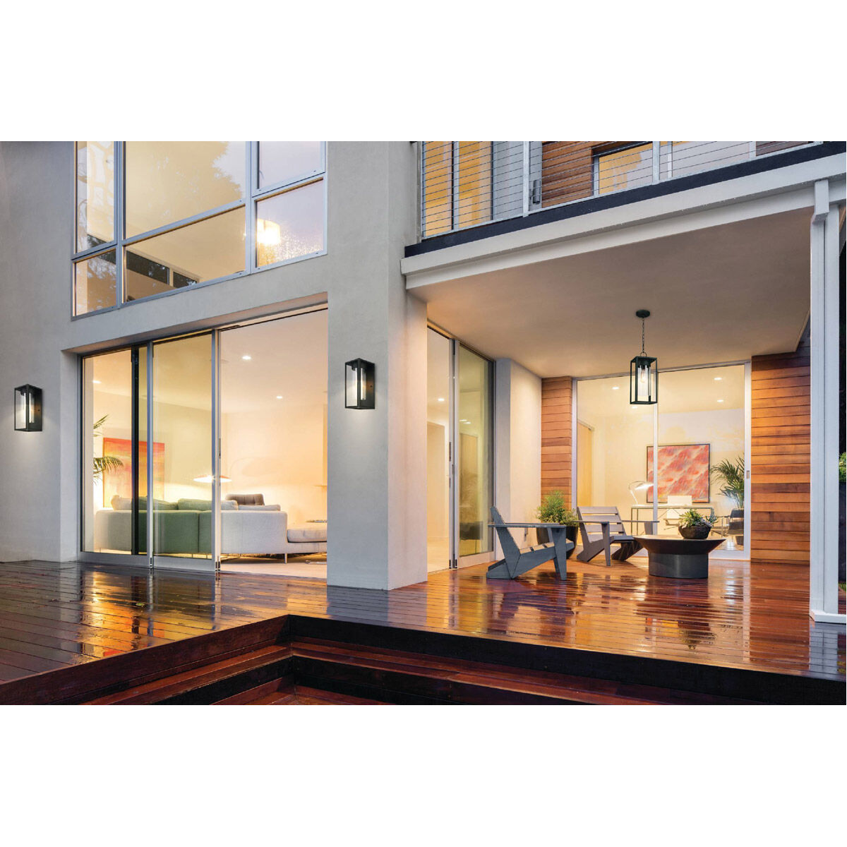 Walker Hill 1 Light 7.36 inch Matte Black Outdoor Pendant