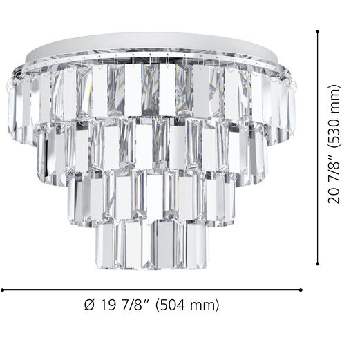 Erseka 7 Light 20 inch Chrome Chandelier Ceiling Light