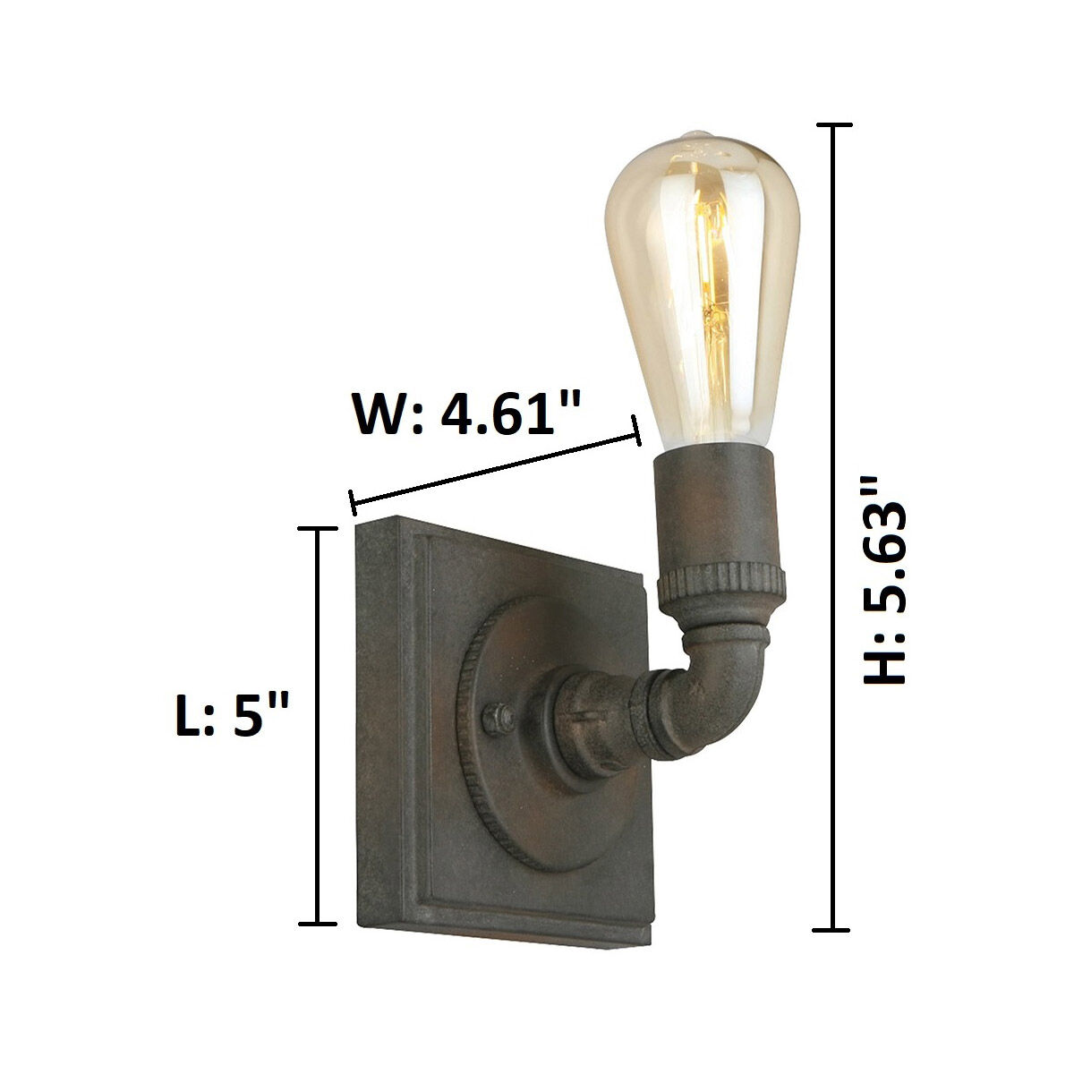 Wymer 1 Light 4.61 inch Zinc Wall Sconce Wall Light