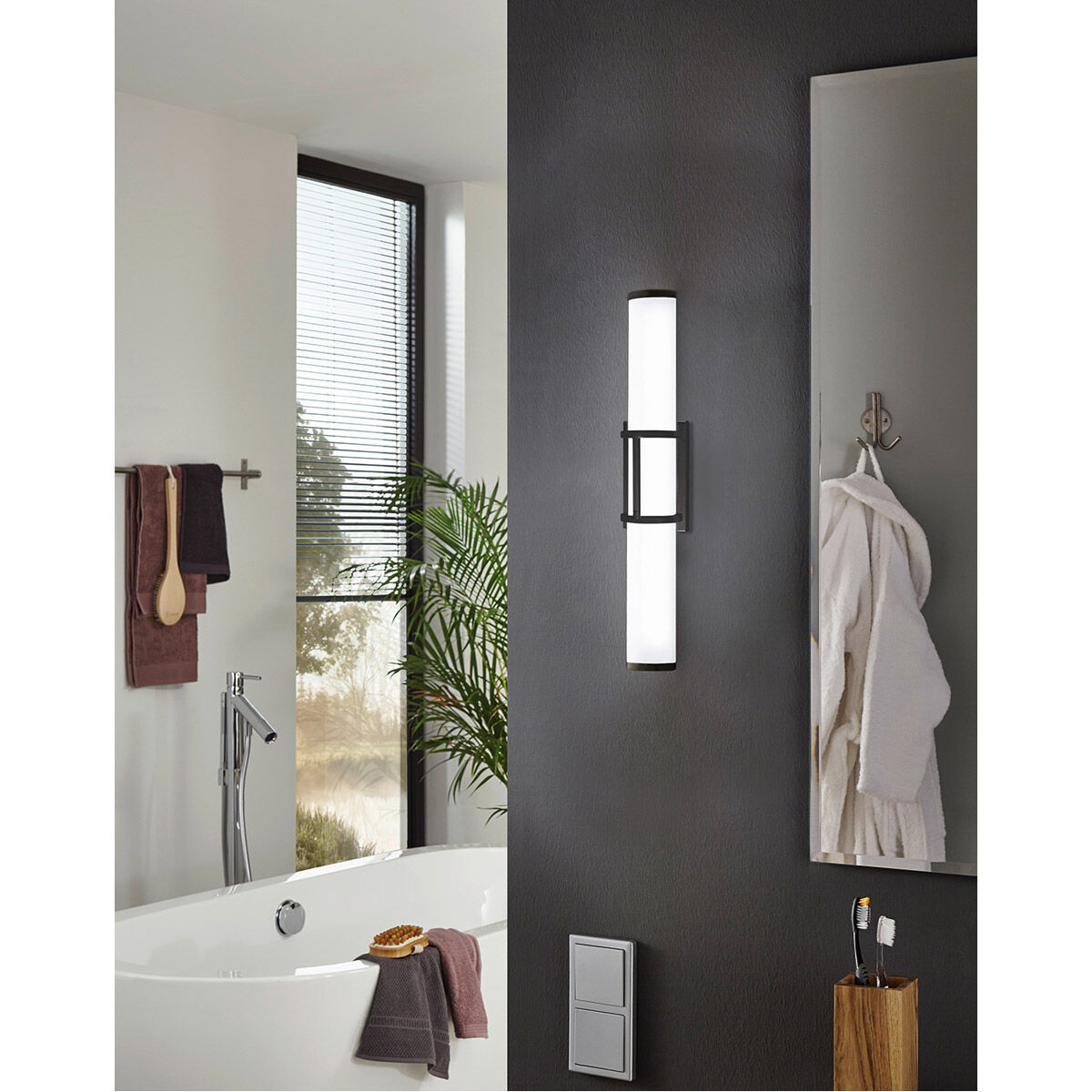 Ramaro LED 24 inch Matte Black Bath Vanity Wall Light