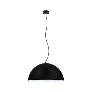 Rafaelino 1 Light 24 inch Black/White Bowl Pendant Ceiling Light