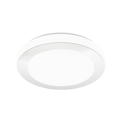 LED Carpi LED 15 inch Chrome and White Flush Mount Ceiling Light