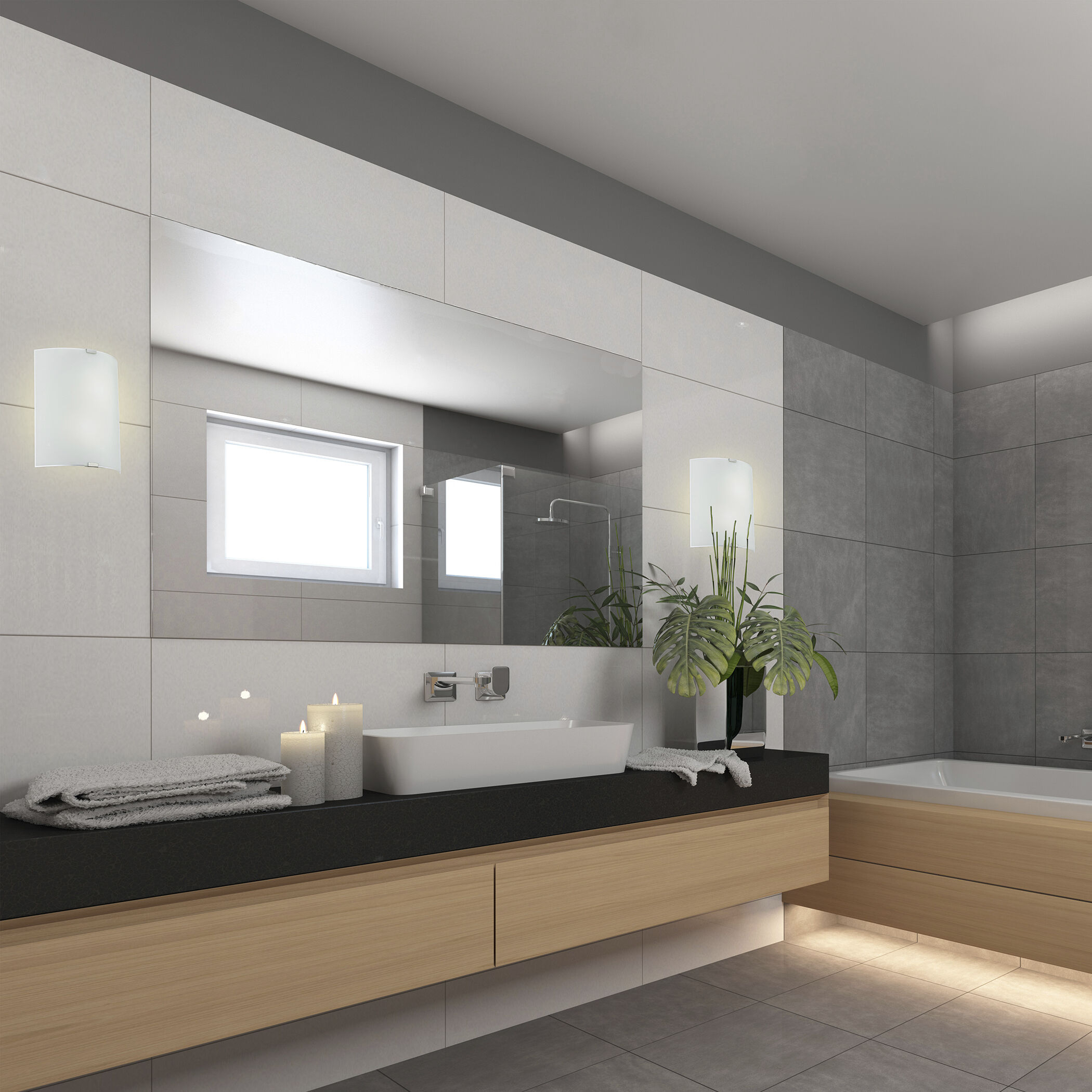 Grafik 2 Light 12.6 inch Chrome ADA Wall Light