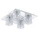 Panella 4 Light 15 inch Chrome Semi-Flush Mount Ceiling Light