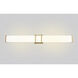 Tomero LED 35 inch Brushed Gold Bath Vanity Wall Light