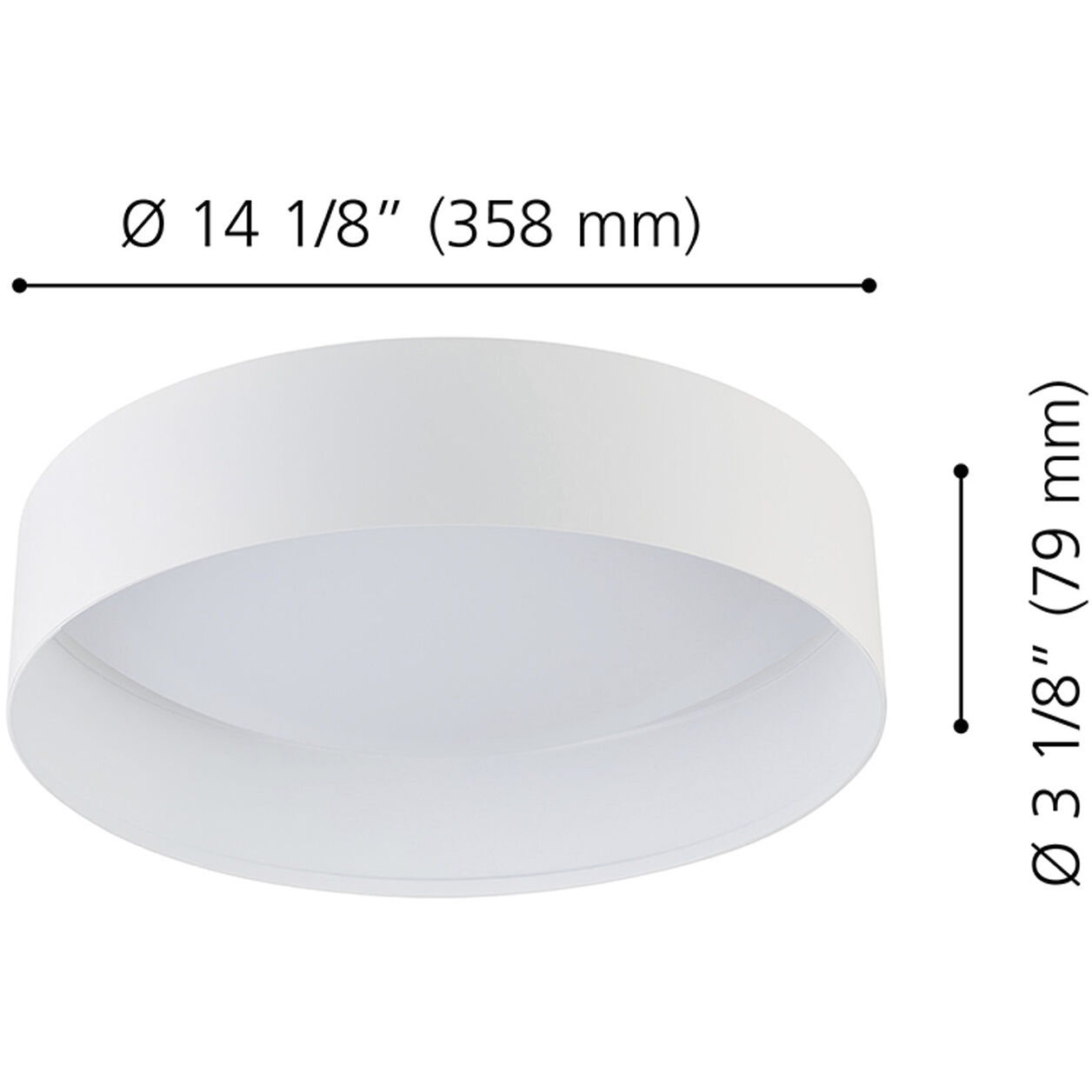 Ester 1 Light 14 inch White Flush Mount Ceiling Light