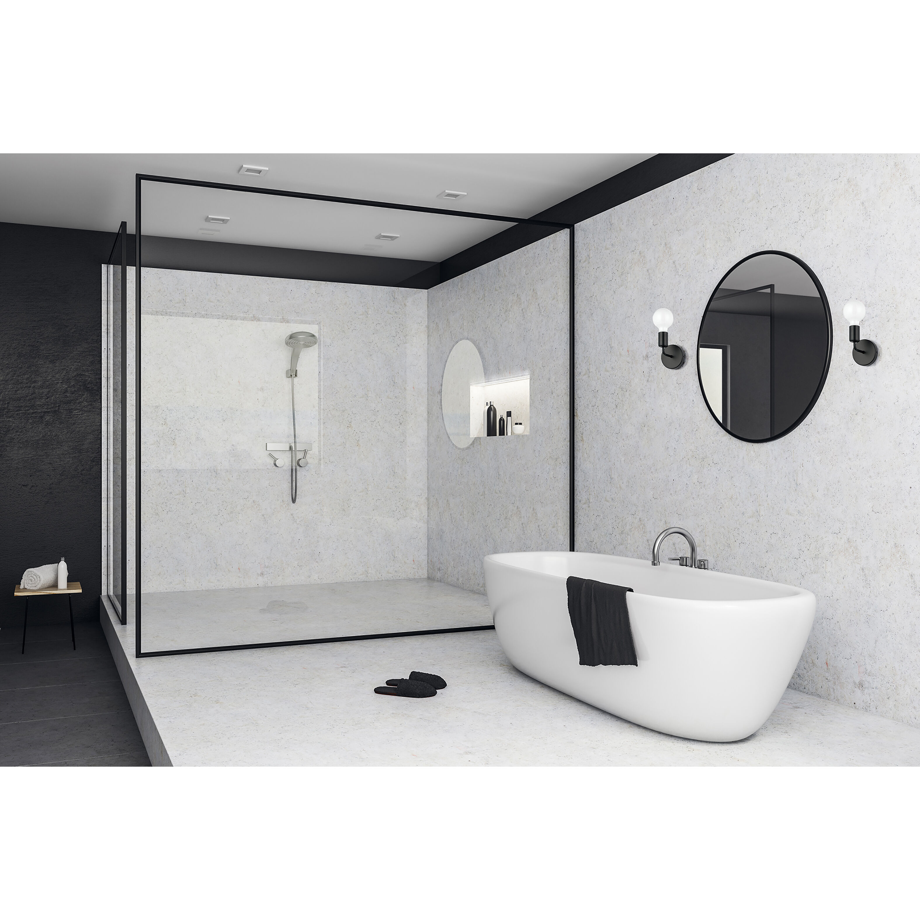 Avondale 1 Light 5 inch Matte Black Open Bulb Wall Sconce Wall Light