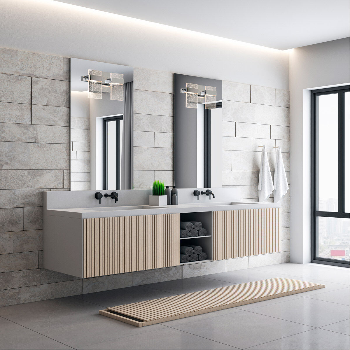 Madrona LED 14.75 inch Chrome Bath Vanity Wall Light