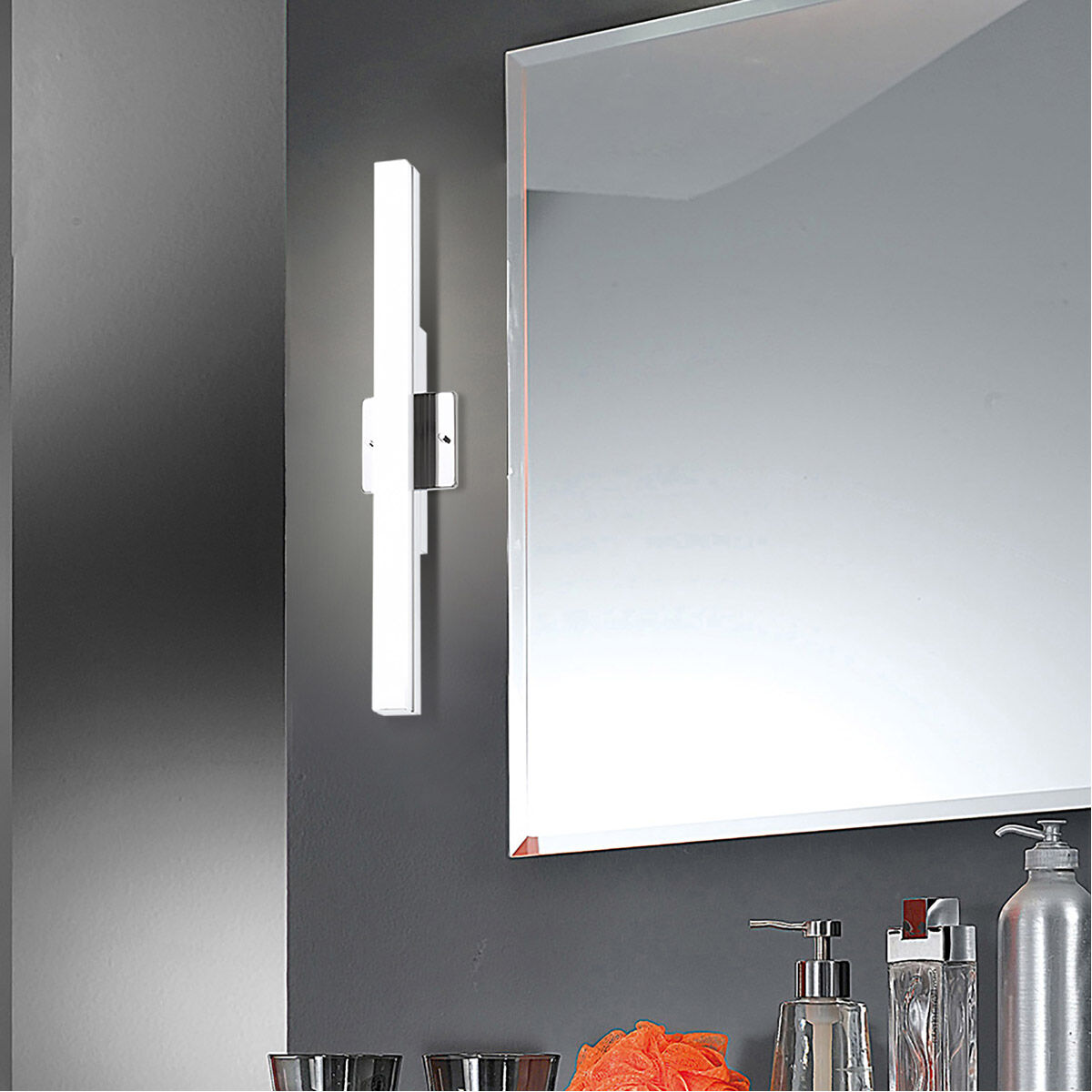 Torretta 1 Light 23.62 inch Chrome Bath/Vanity Wall Light