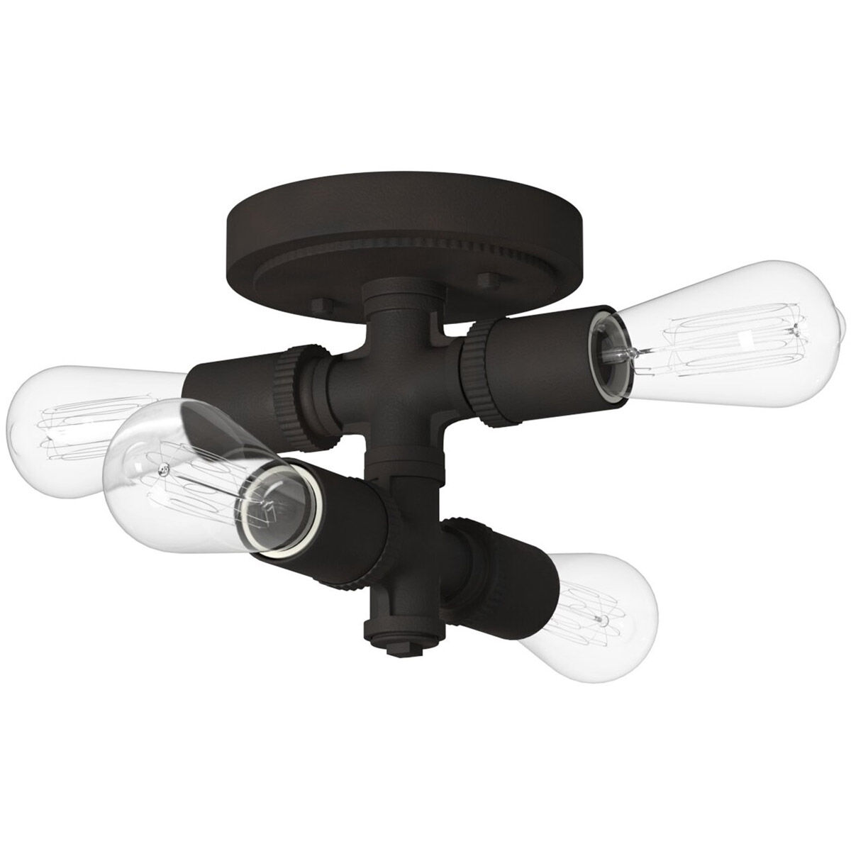 Wymer 4 Light 6.26 inch Matte Bronze Flush Mount Ceiling Light