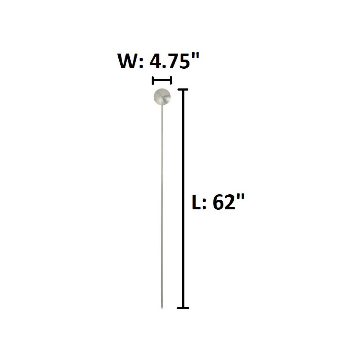 Accessories Satin Nickel Electrical Box Extension, 62 inch Total (Various Extension Sizes)