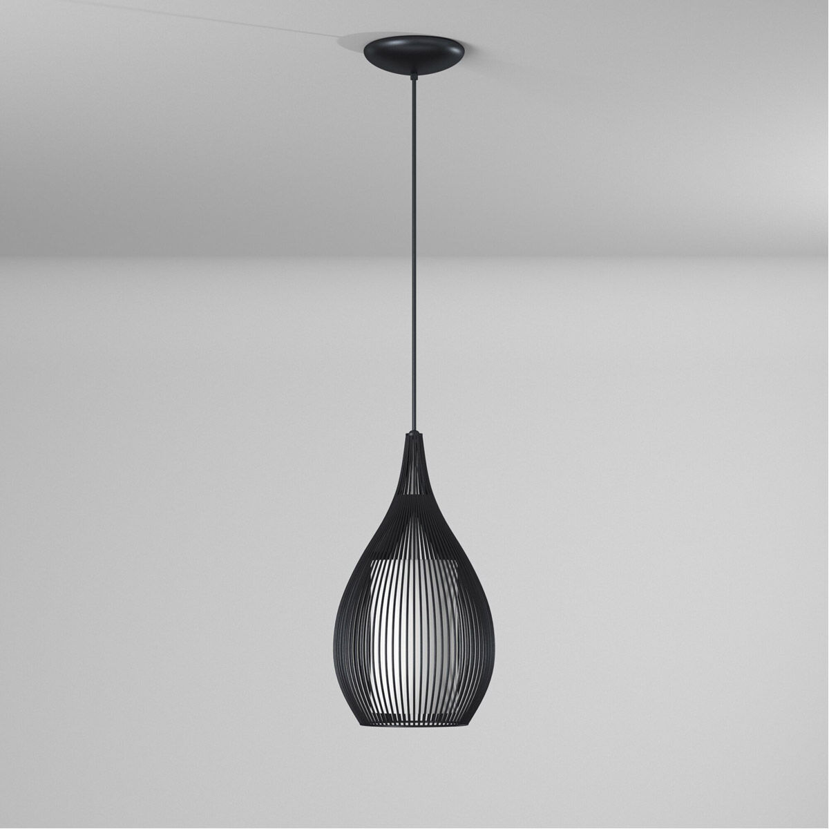Razoni 1 Light 7.5 inch Black Mini Pendant Ceiling Light